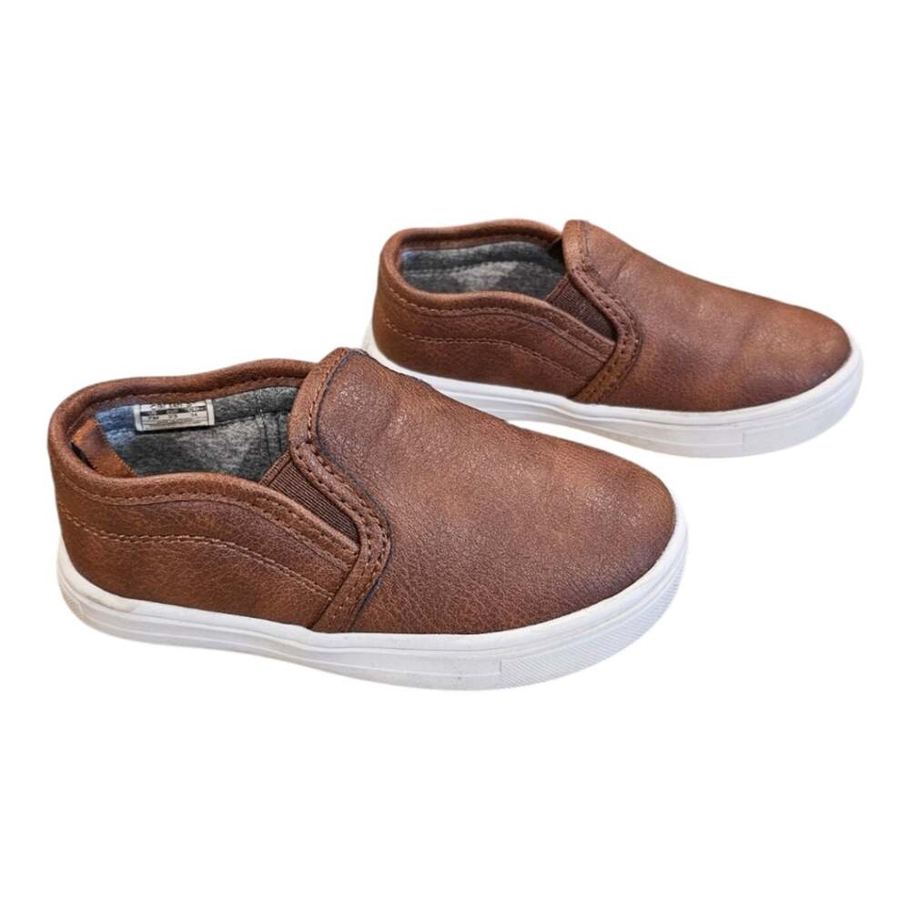 Carter's Simple Joys Faux Leather Slip On Boys Sneakers Toddler 7M